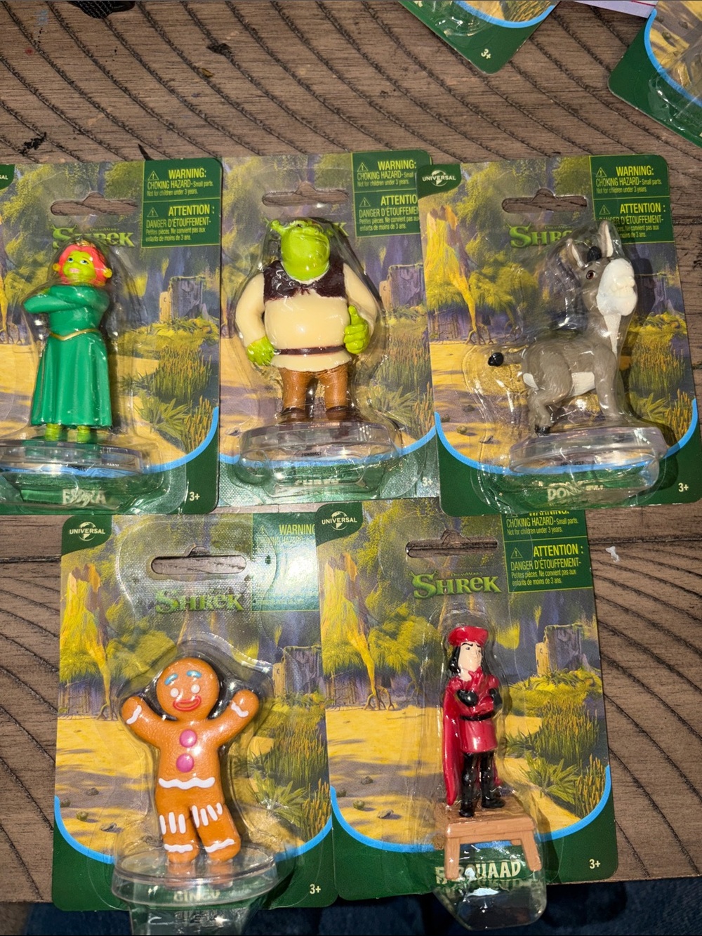 Shrek Universal Micro Collection 5PC Set Fiona Shrek Donkey Gingy NWT